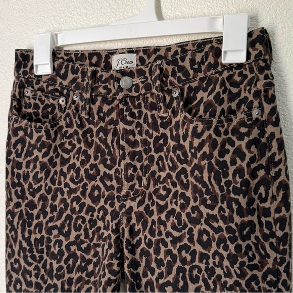 NWOT J. Crew Brown Leopard Print High Rise Jeans Women’s Size 26 - Picture 6 of 8